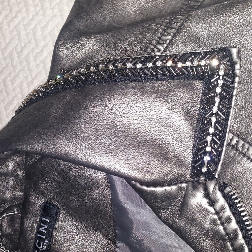 Baccini faux leather moto jacket - Picture 5 of 10